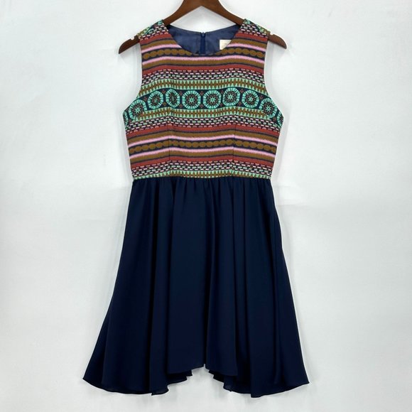 Nomad Morgan Carper Anthropologie Dress Women's Winona Sleeveless Multicolor 8 - Picture 1 of 9